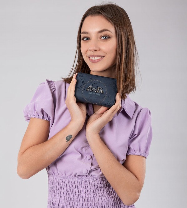 Anekke Studio Navy Blue Small Rfid Penazenky | 537108GQO