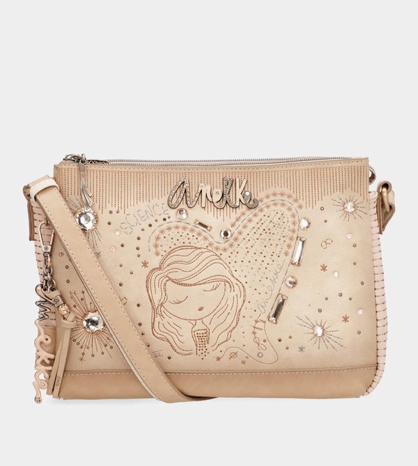 Anekke Studio Nude 3-compartment Crossbody Kabelka | 690351HFQ