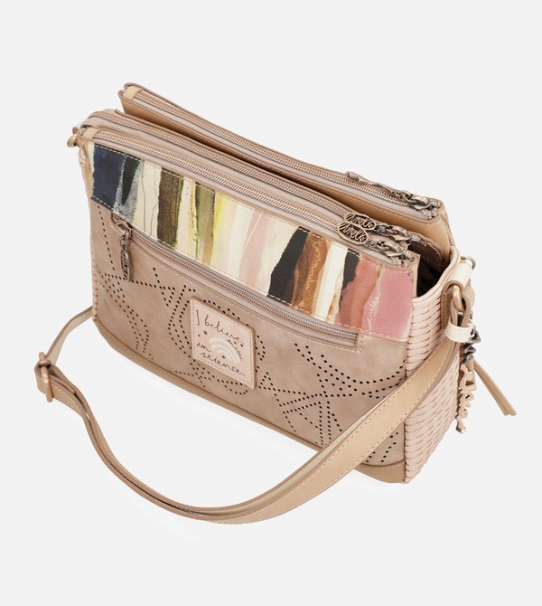 Anekke Studio Nude 3-compartment Crossbody Kabelka | 690351HFQ