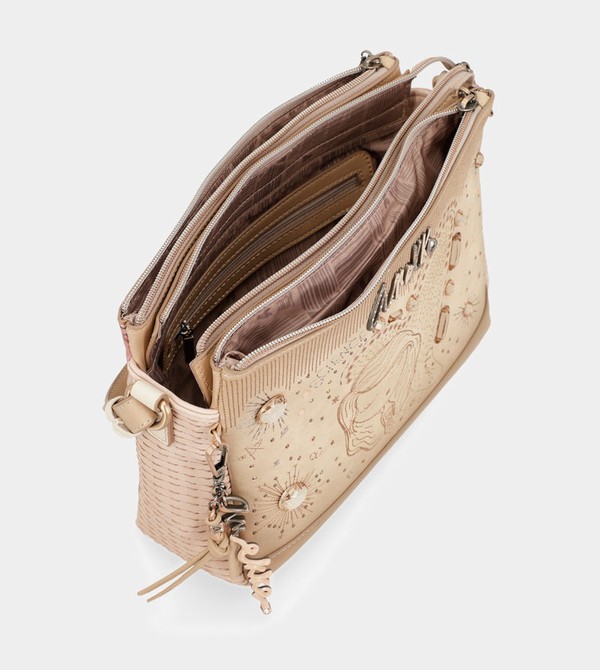 Anekke Studio Nude 3-compartment Crossbody Kabelka | 690351HFQ