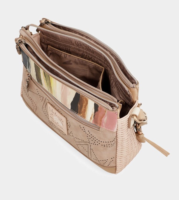 Anekke Studio Nude 3-compartment Crossbody Kabelka | 690351HFQ