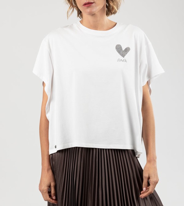 Anekke White Crop Top Tricko | 568497FKI
