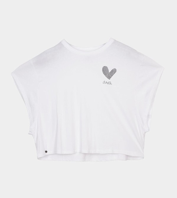 Anekke White Crop Top Tricko | 568497FKI