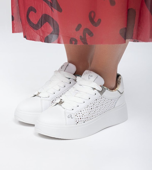 Anekke White Spotted Obuv | 374160FXJ