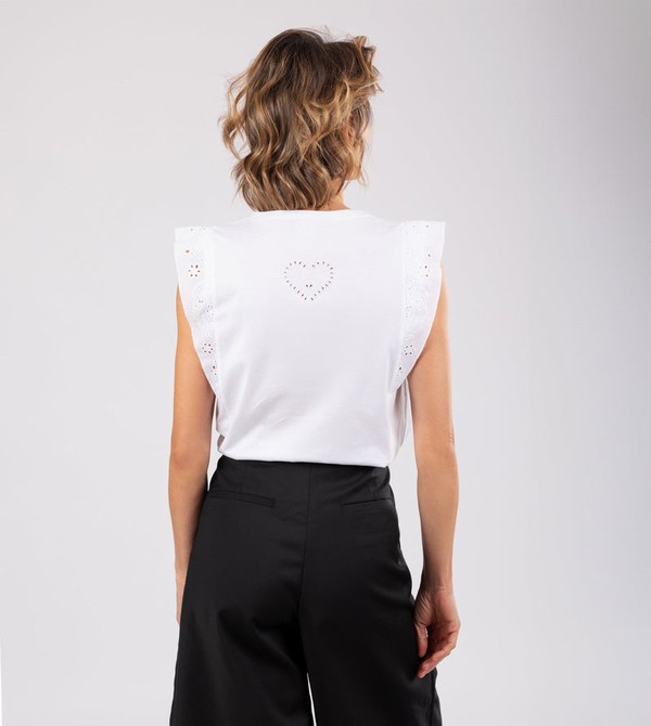 Anekke White Tank Top Tricko | 850149PMG